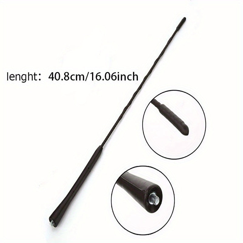 Universal 16-Inch Spiral Whip Car Roof Antenna Replacement AM/FM