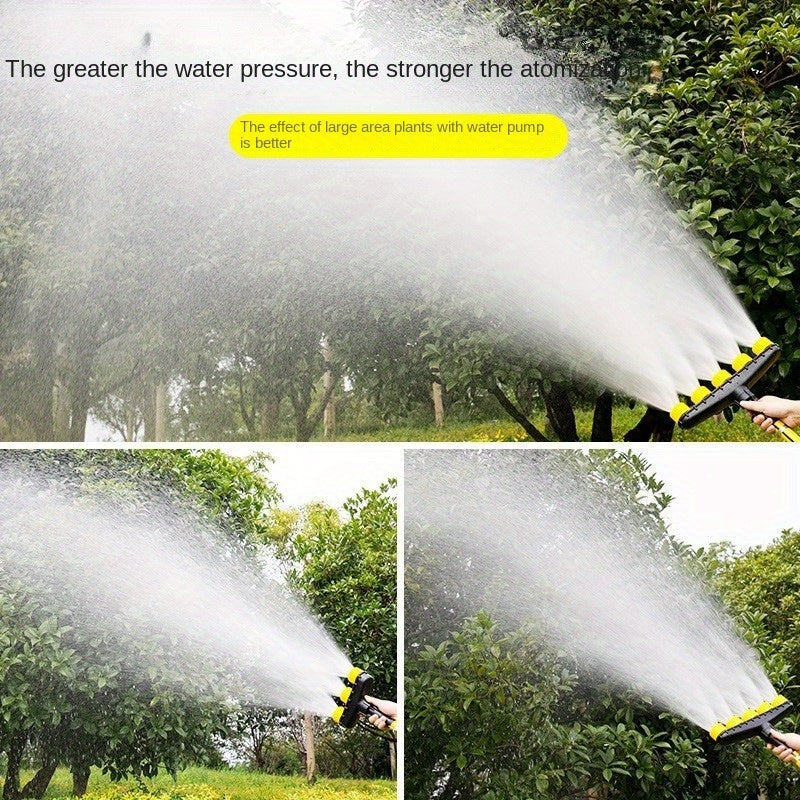 Многофункциональный насадка для шланга с регулируемыми режимами распыления, прочная черная для газона и сада