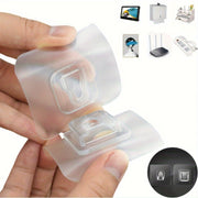 10-Pack Contemporary Wall-Mounted Utility Hooks with Adhesive for Home Organization