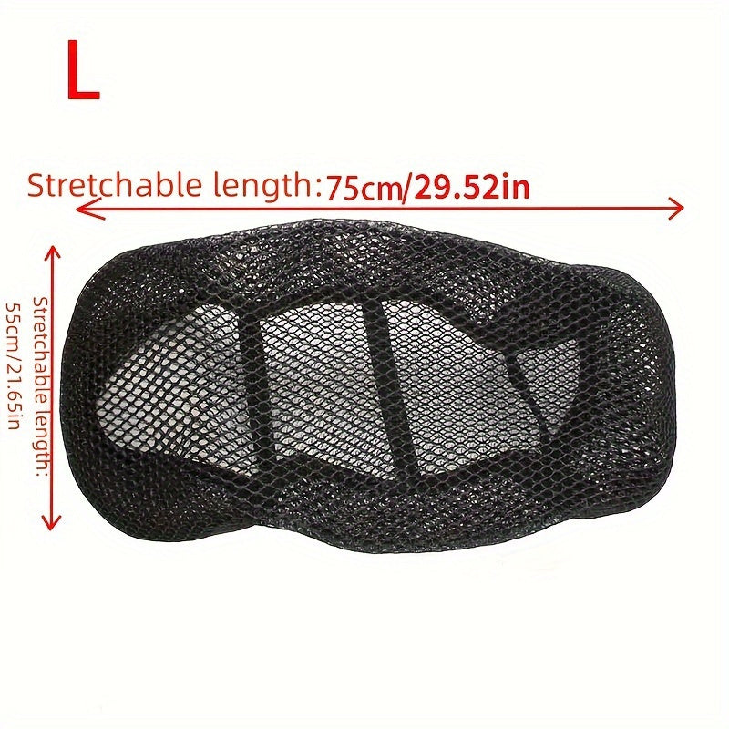Motorcycle Cushion Seat Cover 3D Mesh Anti-Slip Waterproof Protector