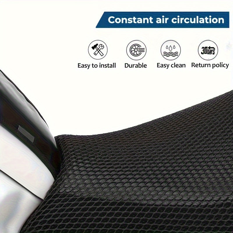 Motorcycle Cushion Seat Cover 3D Mesh Anti-Slip Waterproof Protector
