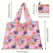 Suv o'tkazmaydigan, qayta ishlatiladigan Oxford mato oziq-ovqat sumkalar, katta hajmli, bukadigan tote