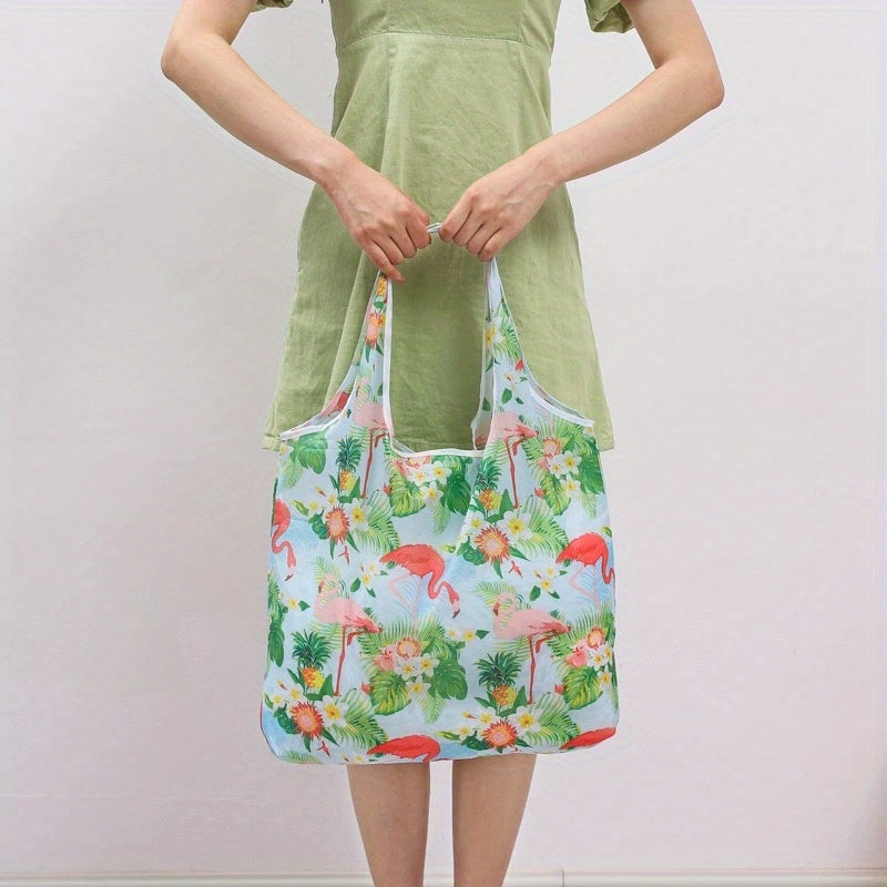 Suv o'tkazmaydigan, qayta ishlatiladigan Oxford mato oziq-ovqat sumkalar, katta hajmli, bukadigan tote