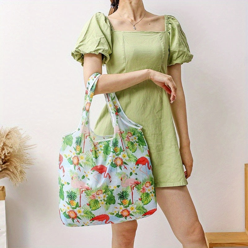 Suv o'tkazmaydigan, qayta ishlatiladigan Oxford mato oziq-ovqat sumkalar, katta hajmli, bukadigan tote