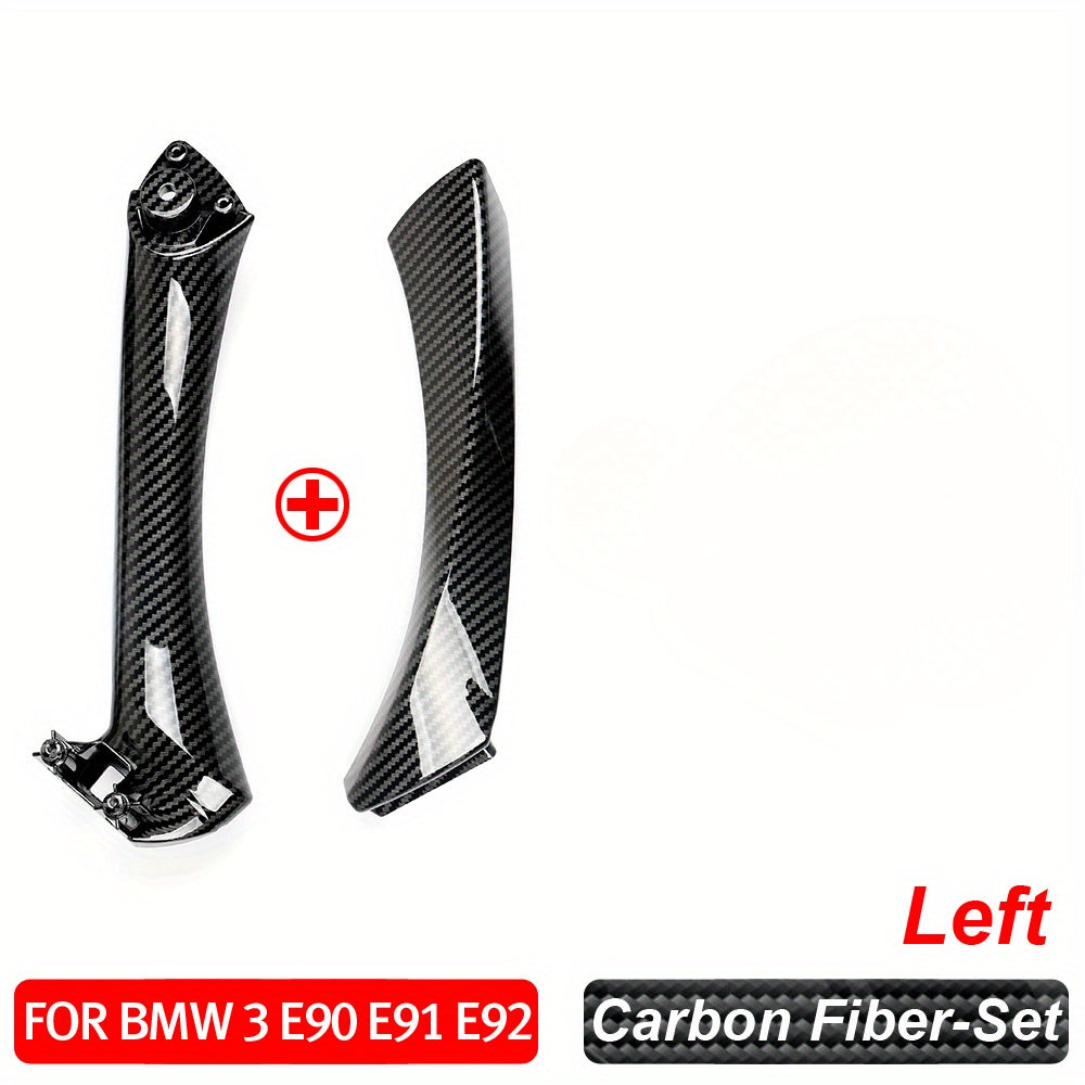 Замена ручки двери автомобиля Черный бежевый карбоновое волокно для 3 серии E90 E91 E92