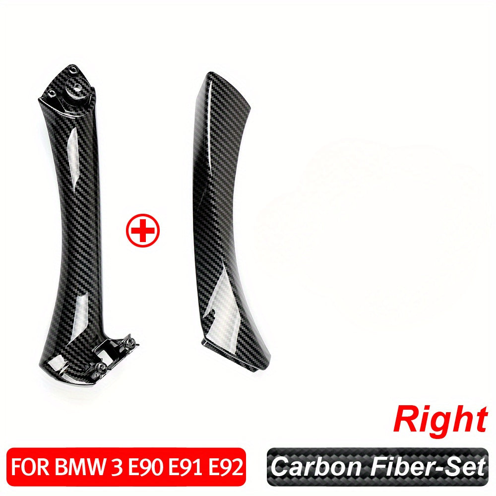 Замена ручки двери автомобиля Черный бежевый карбоновое волокно для 3 серии E90 E91 E92