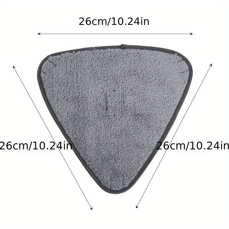 Katta, qayta ishlatiladigan va yuviladigan uchburchak mikrofiber chang mopu padlari - yog'och pollarni, plitalarni va shisha yuzalarni tozalash uchun 10 ta to'plam