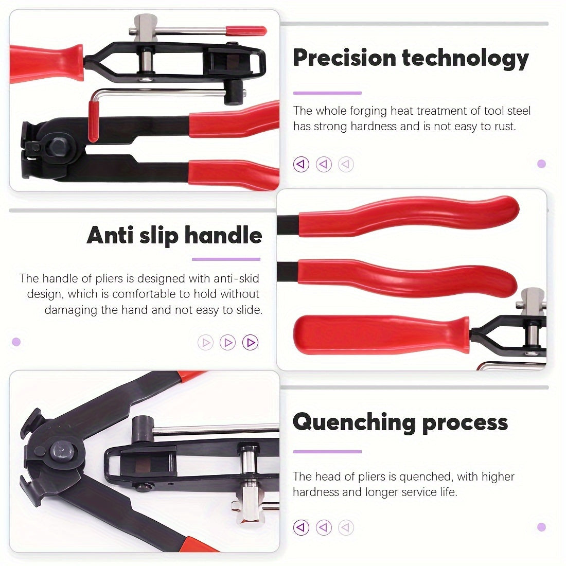 10Pcs CV Joint Axle Boot Clamp Pliers Set Car ATV Crimp Tool Kit