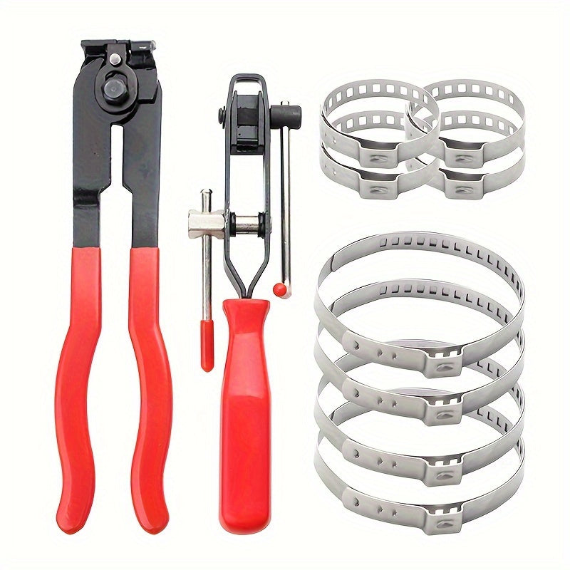 10Pcs CV Joint Axle Boot Clamp Pliers Set Car ATV Crimp Tool Kit