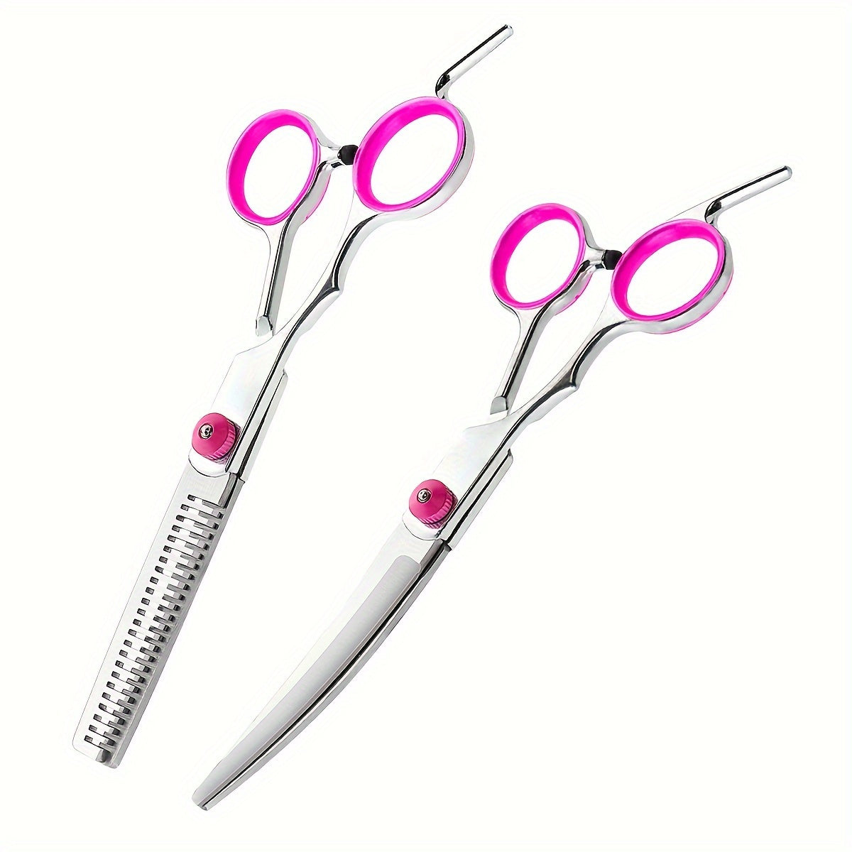 Pet Grooming Scissors Curved Teeth Stainless Steel for Dog Haircutting and Cleaning
