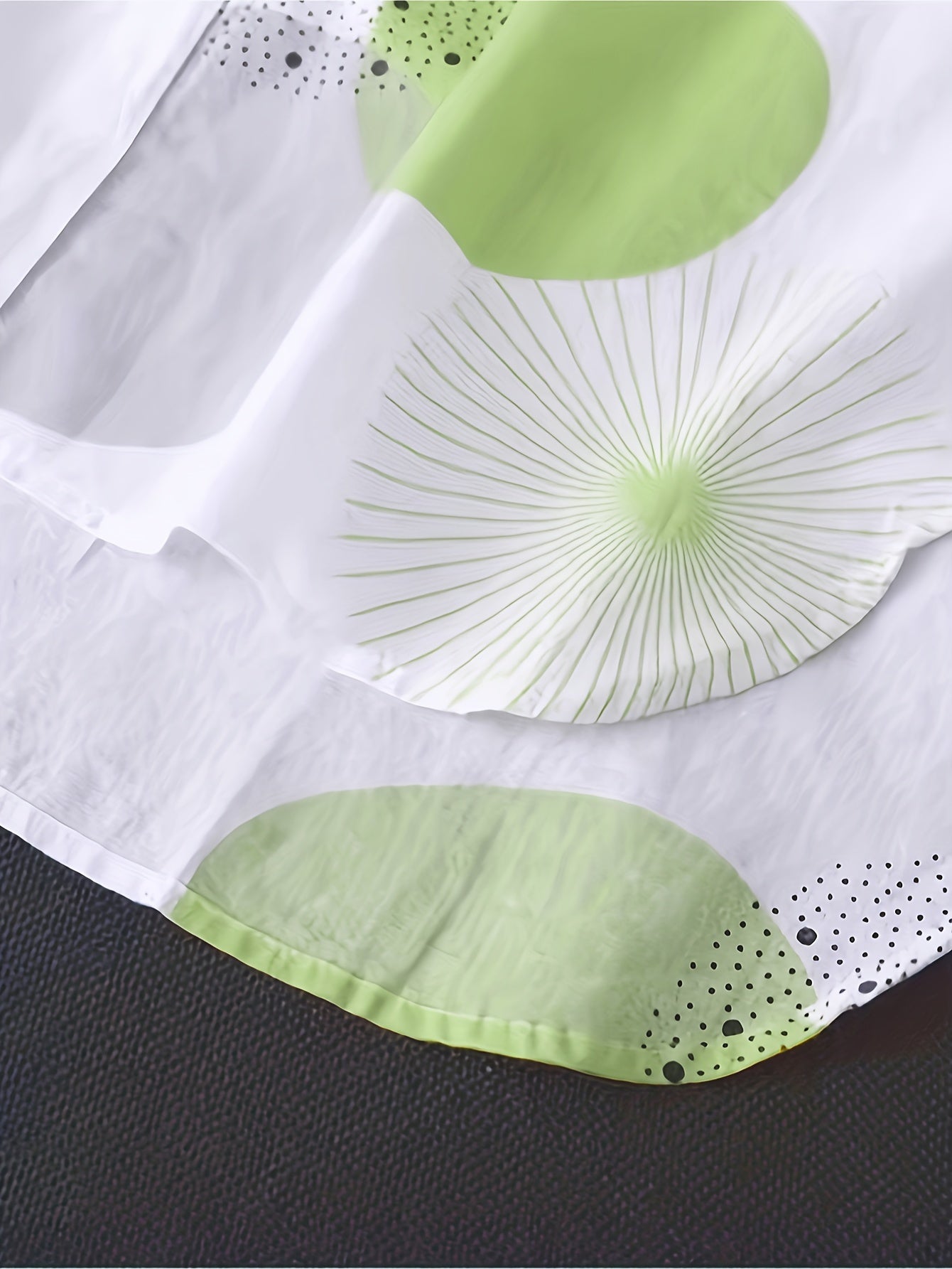 Plus Size Women's Geometric Print Blouse Lightweight Button-Up Shirt