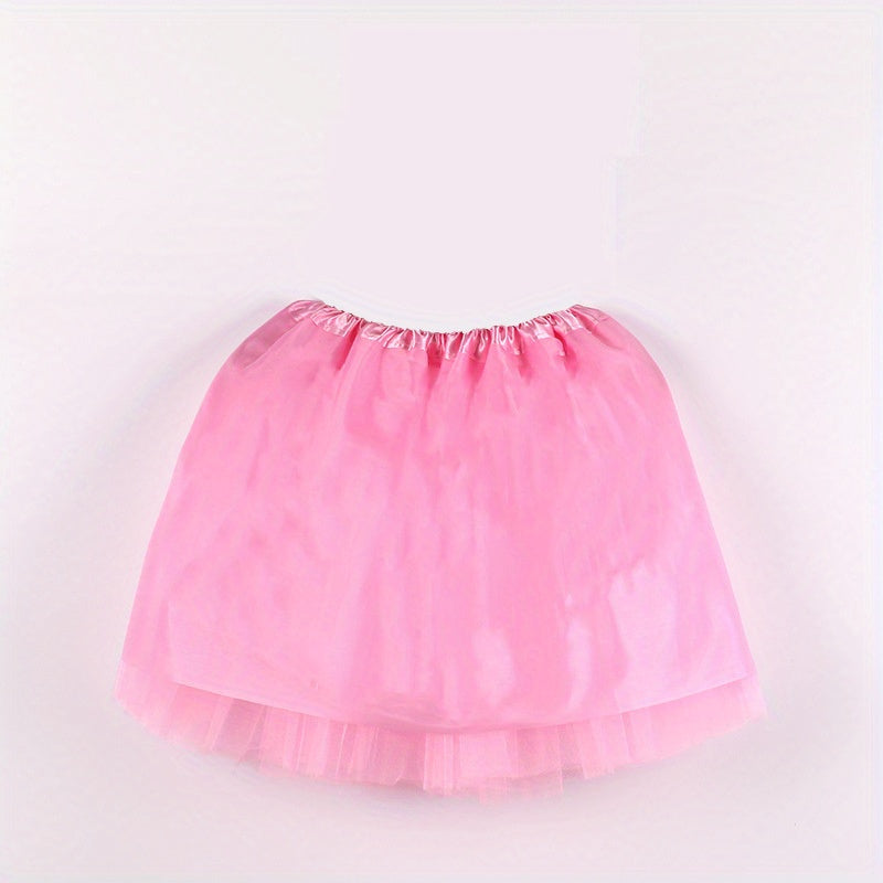 Adult Tutu Skirt Ballet Dance Costume Four-Layer Polyester Tulle Puffy Skirt