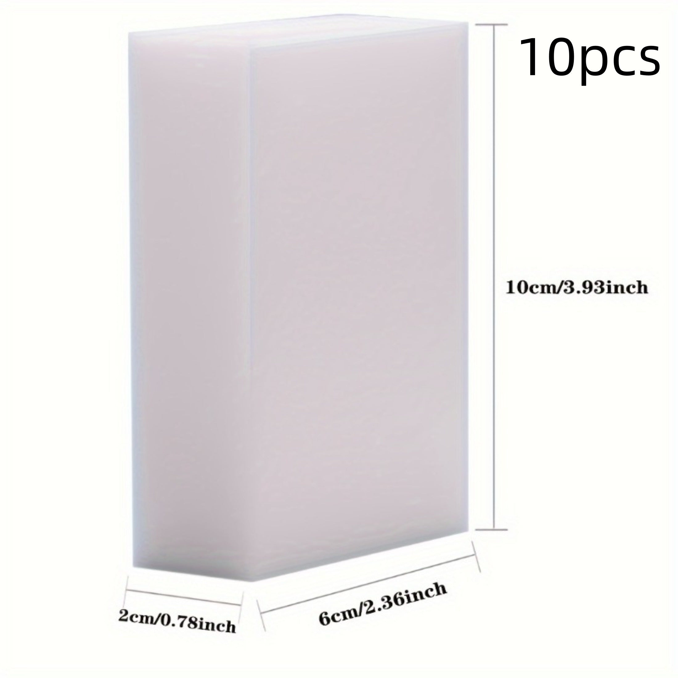 10 dona Nano Magic Sponge - Oshxona, Hammom va boshqa joylar uchun kuchli tozalash - Xavfsiz, yuqori sifatli uy tozalagichi