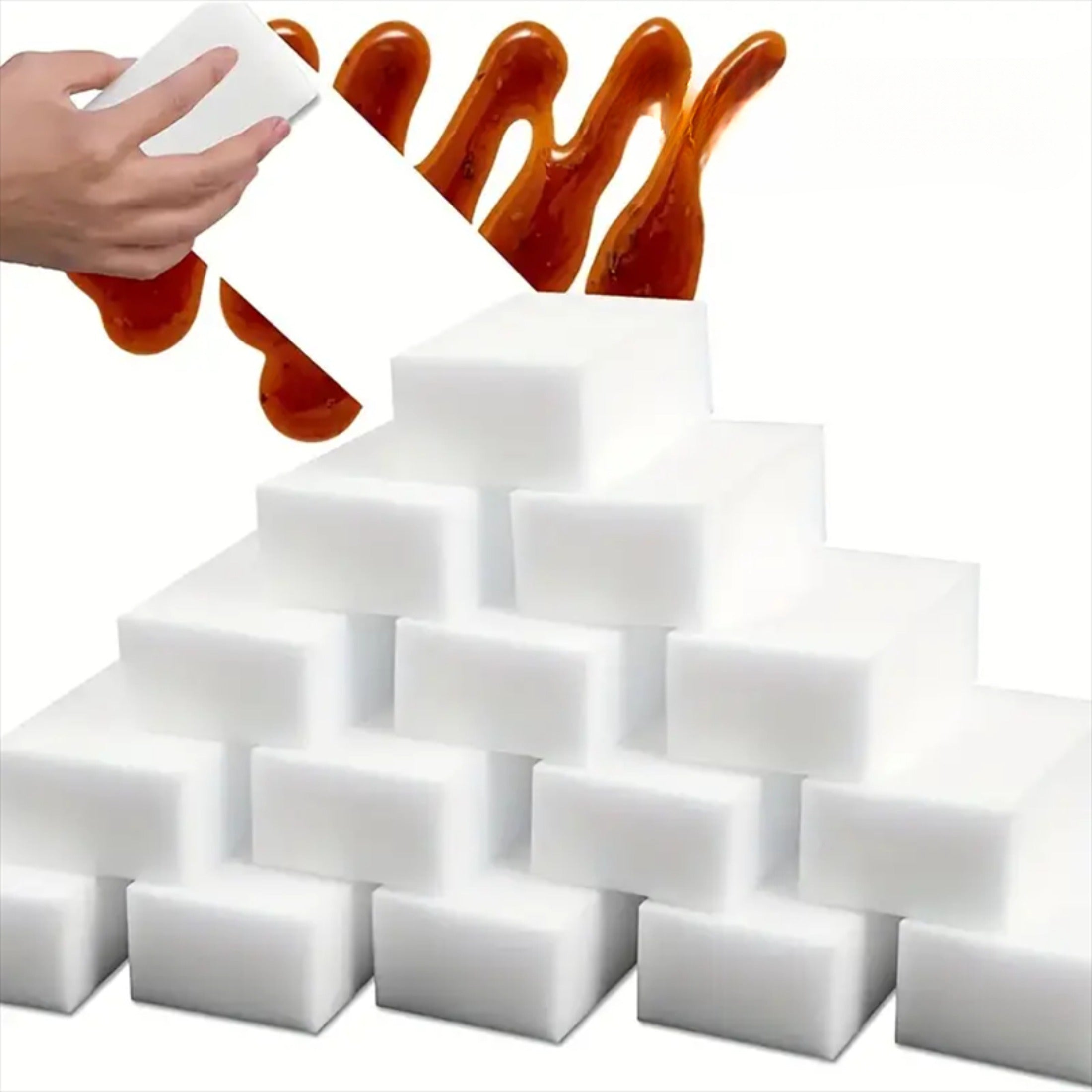 10 dona Nano Magic Sponge - Oshxona, Hammom va boshqa joylar uchun kuchli tozalash - Xavfsiz, yuqori sifatli uy tozalagichi