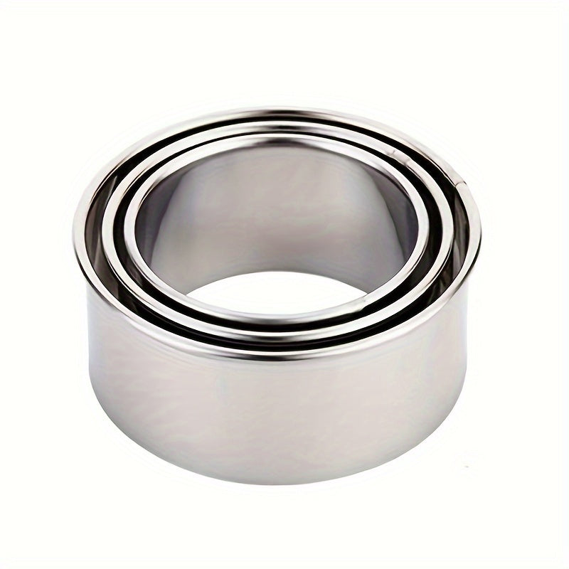 Set of 3 Stainless Steel Dumpling Makers with Cookie and Pastry Cutters for Baking