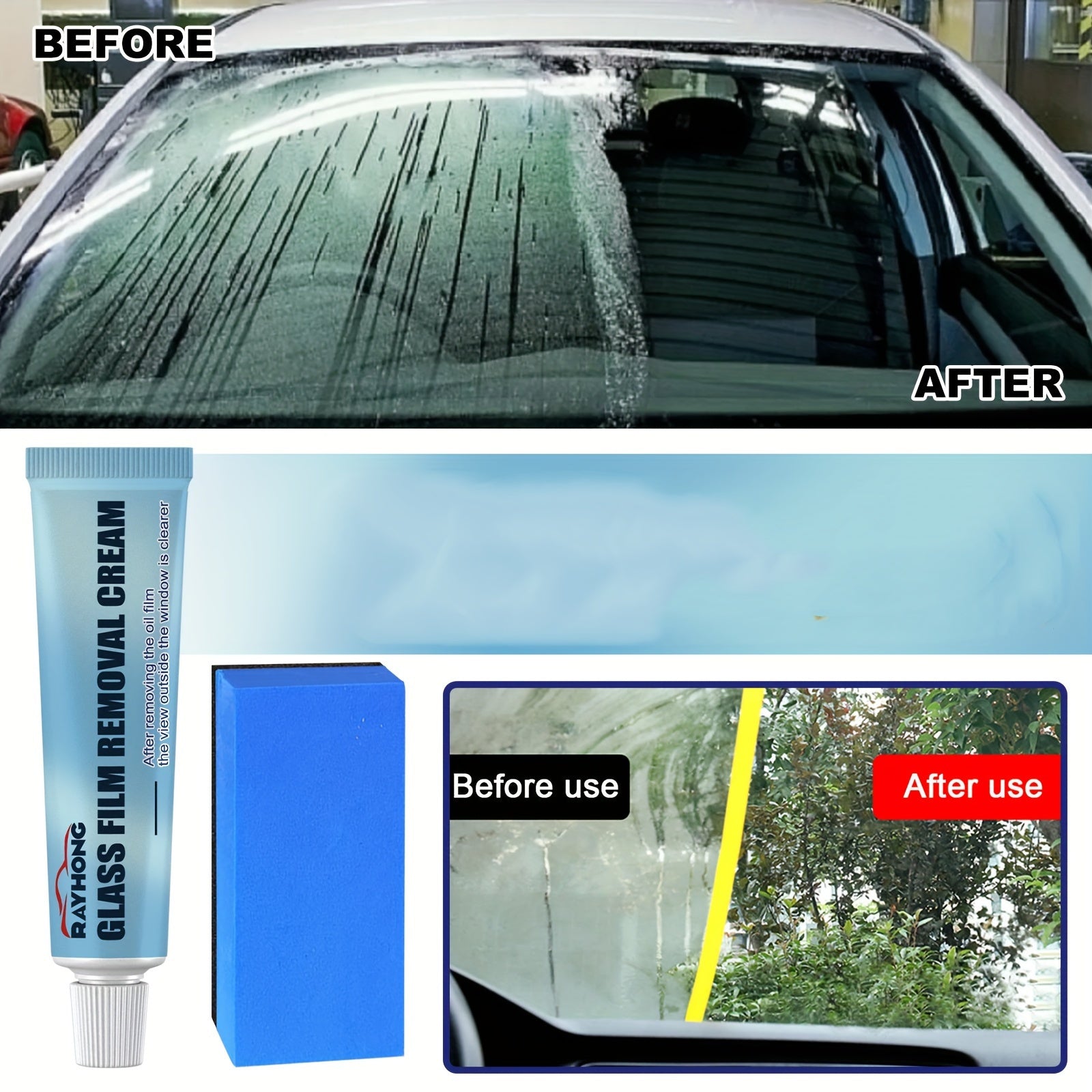 Glass Film Removal Cream Car Windshield Water Repellent Nano Coating