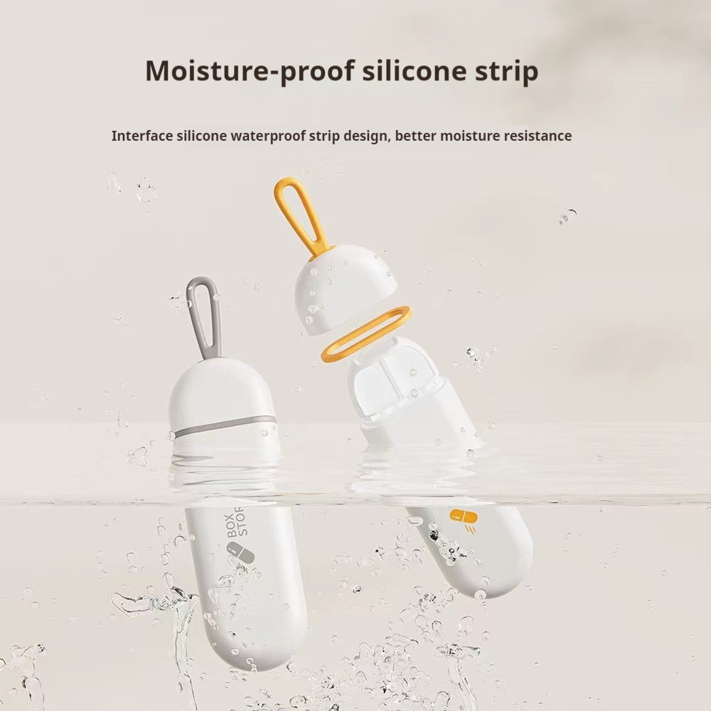 Organizador portátil de pastillas con 3 compartimentos, almacenamiento de medicinas de viaje, a prueba de agua