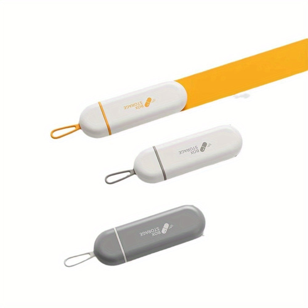 Organizador portátil de pastillas con 3 compartimentos, almacenamiento de medicinas de viaje, a prueba de agua