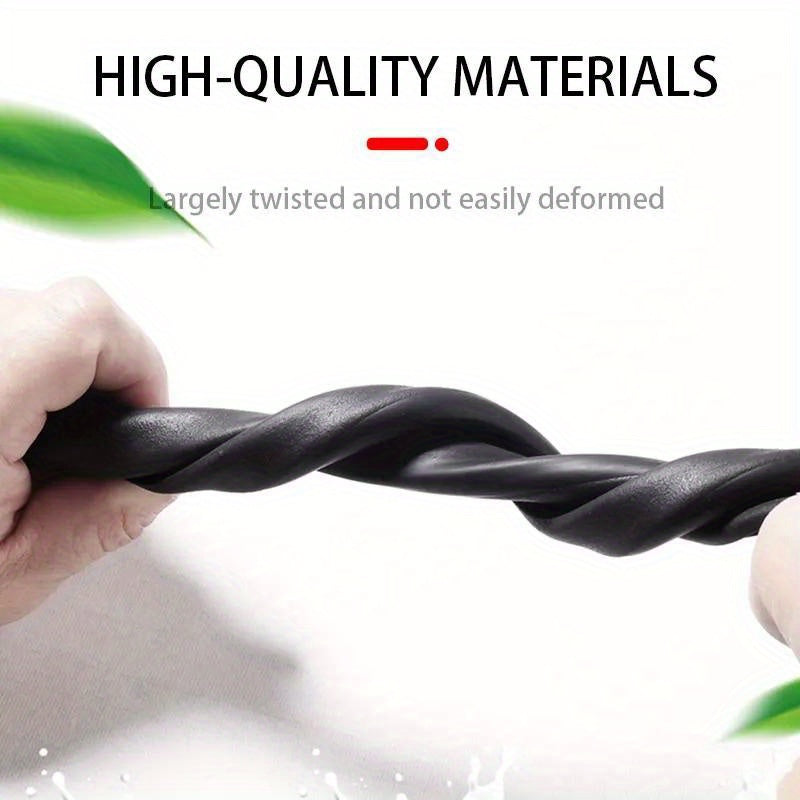 Universal 2m Door Edge Seal Strip Rubber Weatherproof Noise Reduction Black
