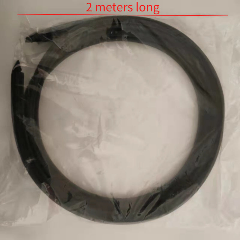 Universal 2m Door Edge Seal Strip Rubber Weatherproof Noise Reduction Black
