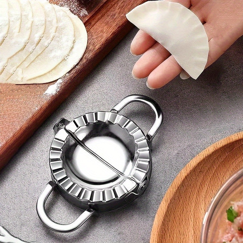 Herramienta de molde para dumplings de acero inoxidable para hacer dumplings caseros fácilmente