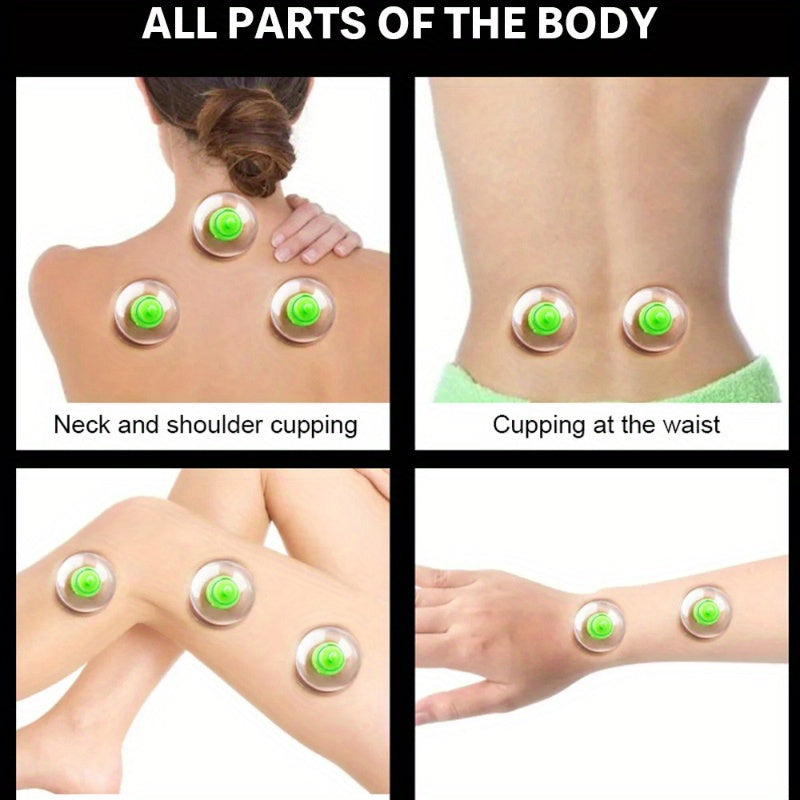 12-Piece Vacuum Cupping Therapy Set for All Skin Types Massage and Personal Care