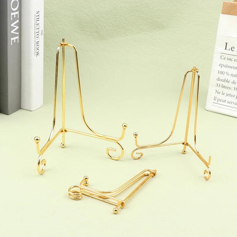 Set of 3 Classic Metal Display Easels for Photos, Plates, and Art