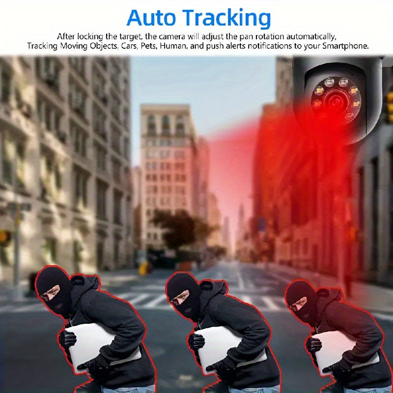 WiFi Security Camera with AI Motion Detection Floodlight Two-Way Audio Night Vision HD Surveillance