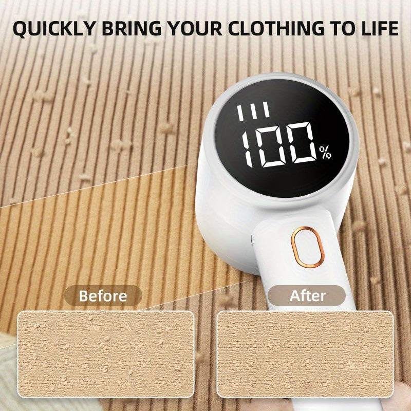 Ўтказгичли электр тўқималарни тозалаш қурилмаси, лентни олувчи, USB қайта зарядланади, LED дисплей