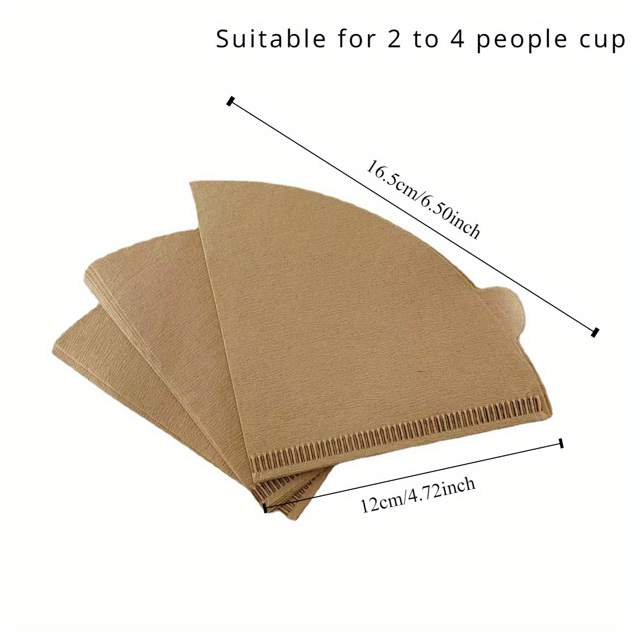 50/100 Pcs Unbleached Paper Coffee Filters for Pour Over Drip Brewing