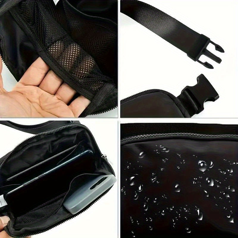 Waterproof Nylon Chest Bag with Adjustable Waist Strap for Sports and Travel