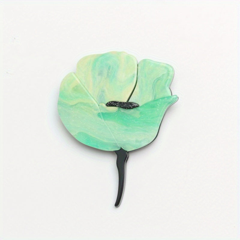 Minimalist Acrylic Flower Brooch Pin for Women and Men Floral Corsage Jewelry