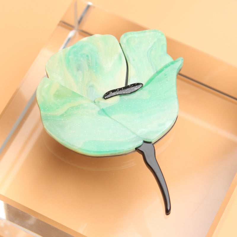 Minimalist Acrylic Flower Brooch Pin for Women and Men Floral Corsage Jewelry