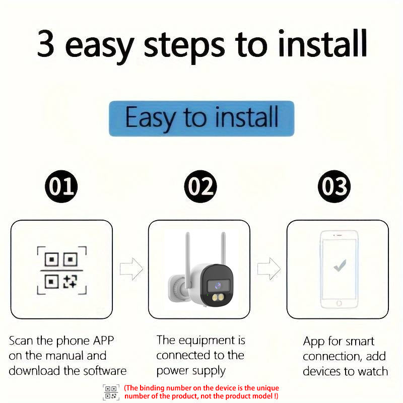 Wireless Outdoor Security Camera with Night Vision Human Detection Two-Way Audio