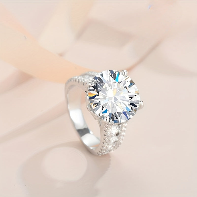 Sterling Silver 10ct Moissanite Butterfly Ring with Personalized Name and Number