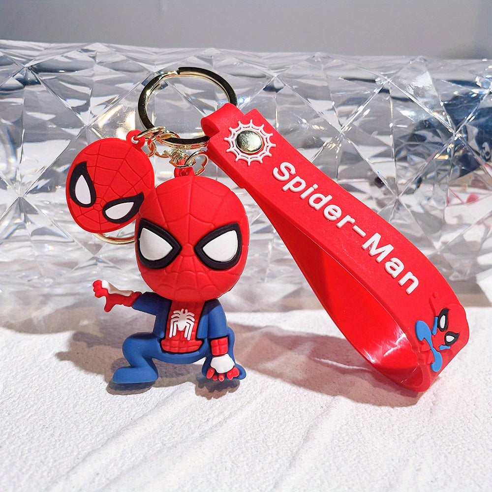 Bolalar PVC Silikon Spider-Man kalit choklari multfilm Yaxshi va Yomon tomoni tomchi yopishtiruvchi bezak