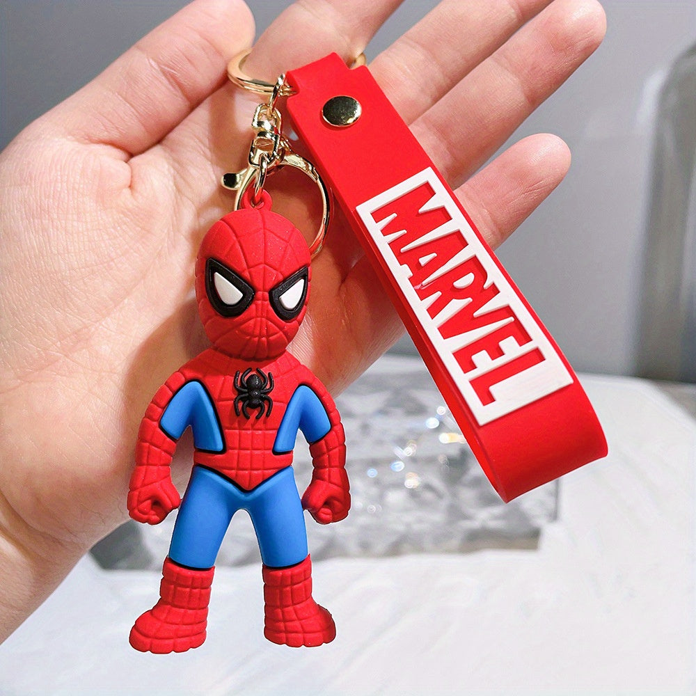 Bolalar PVC Silikon Spider-Man kalit choklari multfilm Yaxshi va Yomon tomoni tomchi yopishtiruvchi bezak