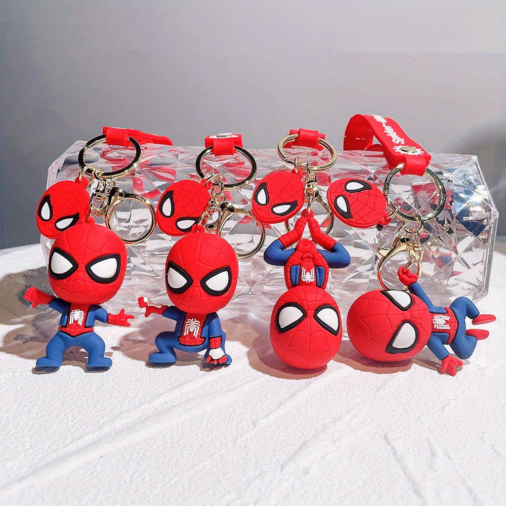 Bolalar PVC Silikon Spider-Man kalit choklari multfilm Yaxshi va Yomon tomoni tomchi yopishtiruvchi bezak