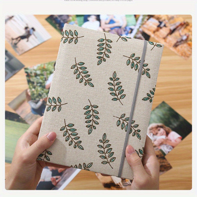 15.24cm x 100 Pocket Cloth Photo Album with Lanyard for Memories and Gifts