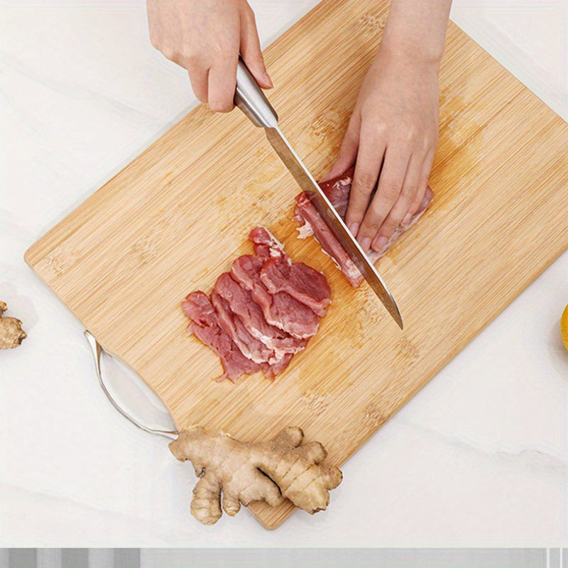 Large Bamboo Double-Sided Chopping Board 30cm x 20cm for Cooking and Serving