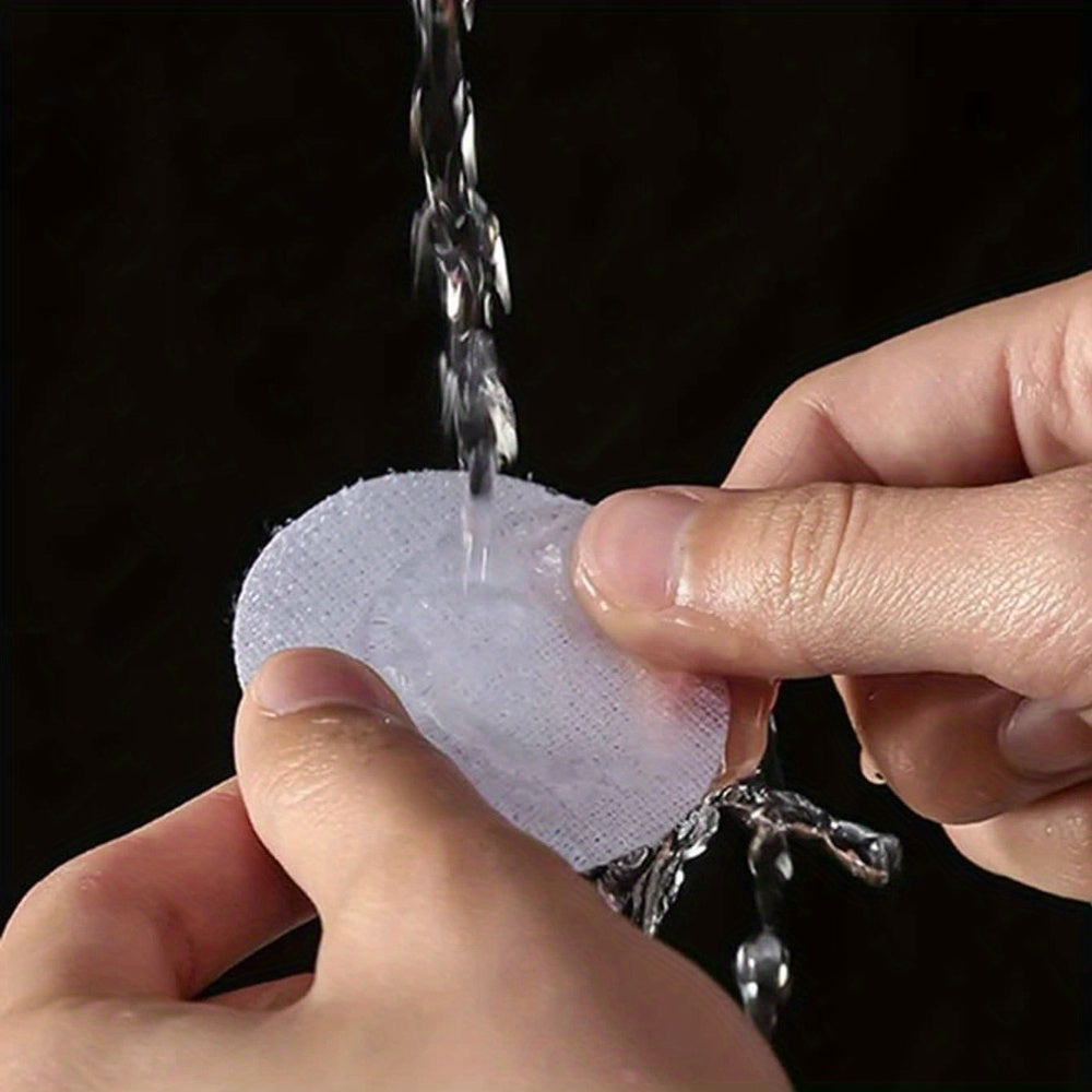 15 ta qayta ishlatiladigan ikki tomonlama yopishqoq padlar to'plami - Qoldiqsiz, gilamlar, stol qoplamalari va divanlarni mustahkamlash uchun anti-slip - Oq Dacron va Spandexdan tayyorlangan