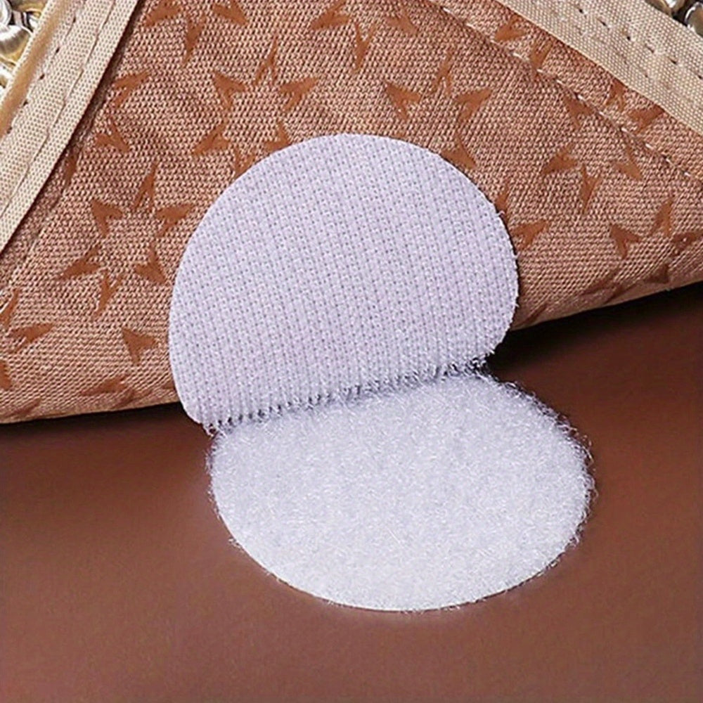 15 ta qayta ishlatiladigan ikki tomonlama yopishqoq padlar to'plami - Qoldiqsiz, gilamlar, stol qoplamalari va divanlarni mustahkamlash uchun anti-slip - Oq Dacron va Spandexdan tayyorlangan