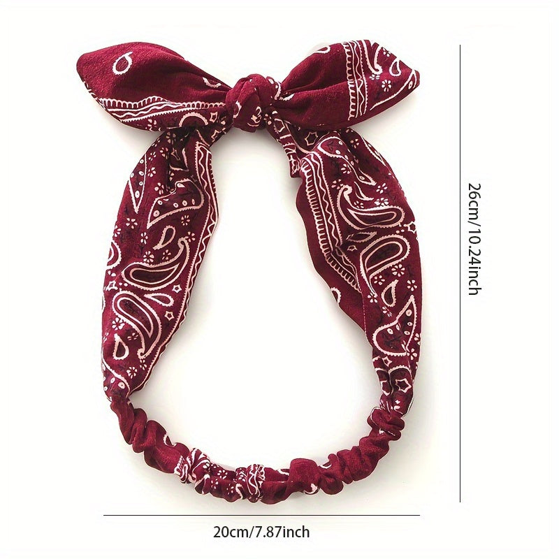 Women's Knitted Bohemian Moon and Stars Headband Elastic Hair Accessory