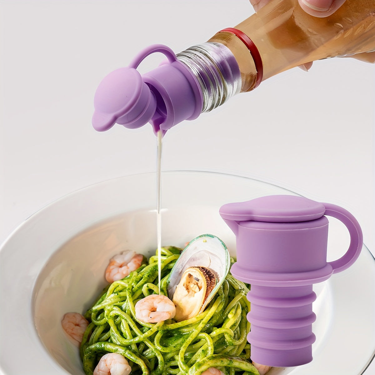 Yellow Silicone Wine Stoppers Set of 3 Leakproof Reusable for Preserving Champagne