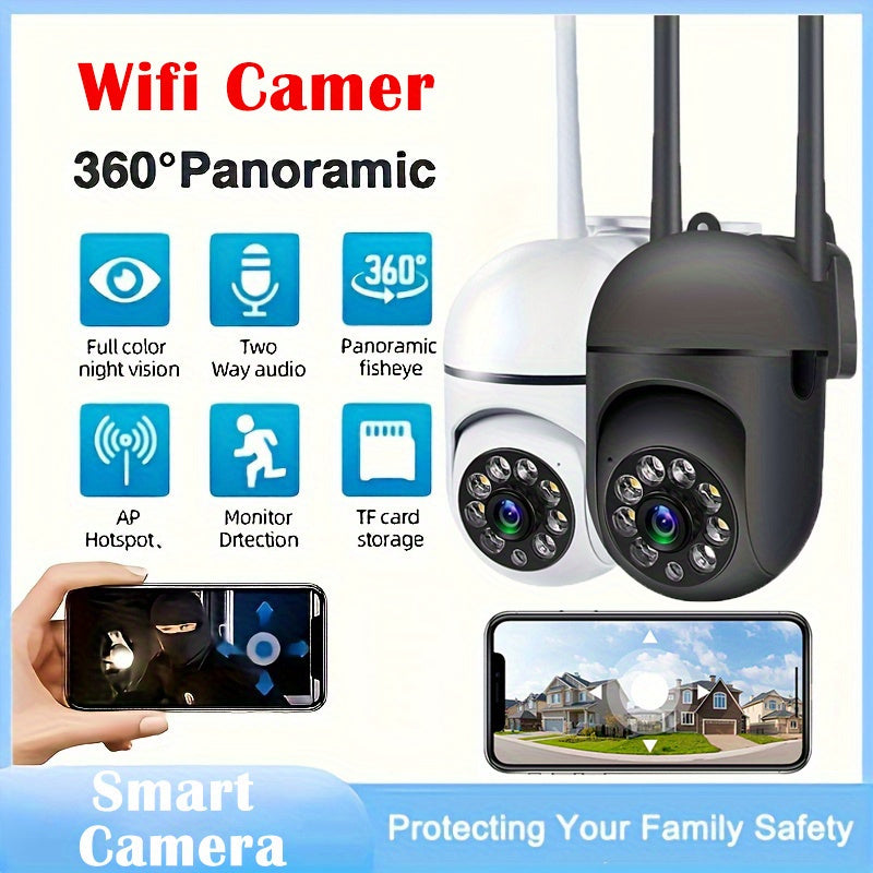 1080p HD Indoor Outdoor Security Camera with Color Night Vision 2-Way Audio PTZ Motion Tracking