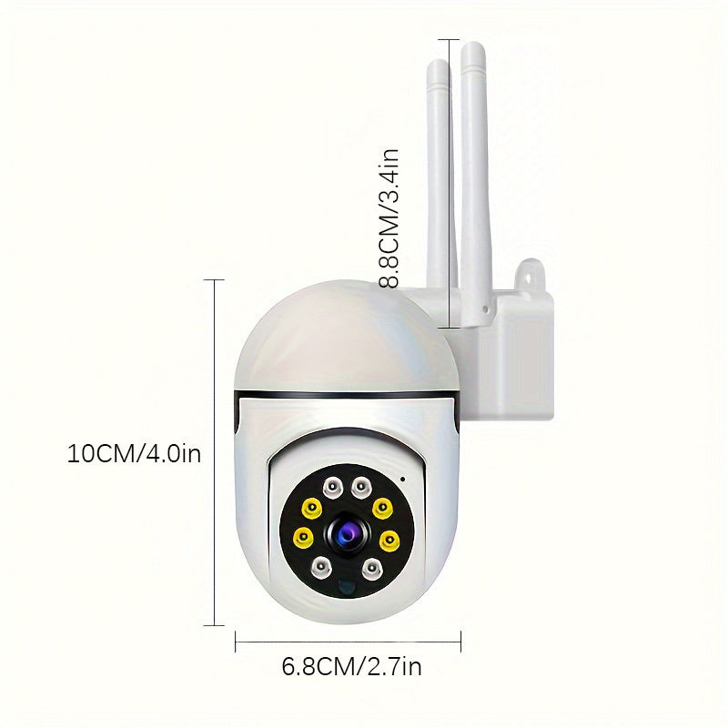 1080p HD Indoor Outdoor Security Camera with Color Night Vision 2-Way Audio PTZ Motion Tracking