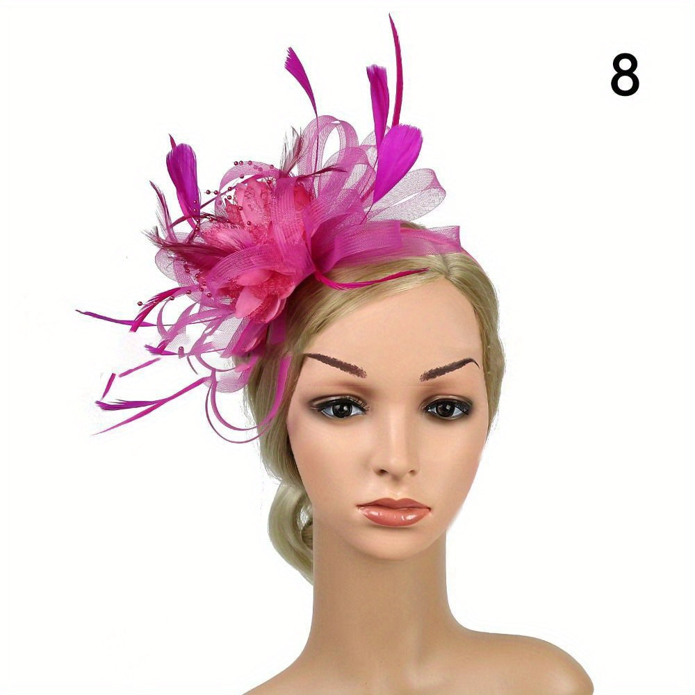 Vintage to'y bosh kiyimi, to'y gullari bilan bezatilgan tizzali soch qopqog'i, to'ylar va partiyalar uchun