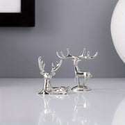Set of 2 Elk Decorative Figurines for Car Office Bedroom Wine Cabinet Display