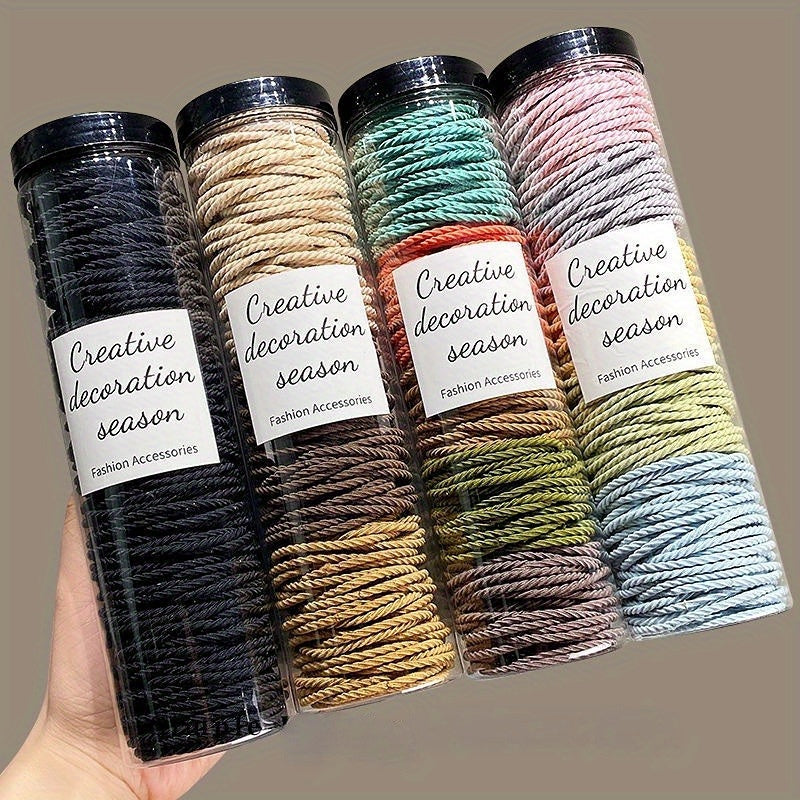 100 бесшовных эластичных резинок для волос для женщин и девочек, нескользящие, мягкие вязаные резинки для хвостика