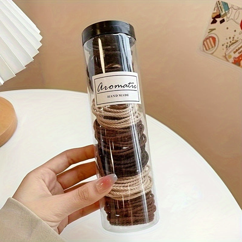 100 бесшовных эластичных резинок для волос для женщин и девочек, нескользящие, мягкие вязаные резинки для хвостика